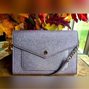 Kate Spade Tinsel Glitter Fabric Crossbody  Lilac Frost
